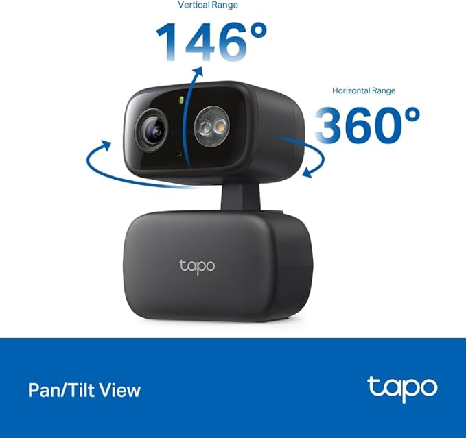 Tapo 1080p Pan/Tilt Indoor/Outdoor Security Camera – Free Person/Baby Cry Detect & Motion Track, 360° Pan, Color Night Vision, SD/Cloud Storage, Works w/Alexa & Google Home HybridCam 360