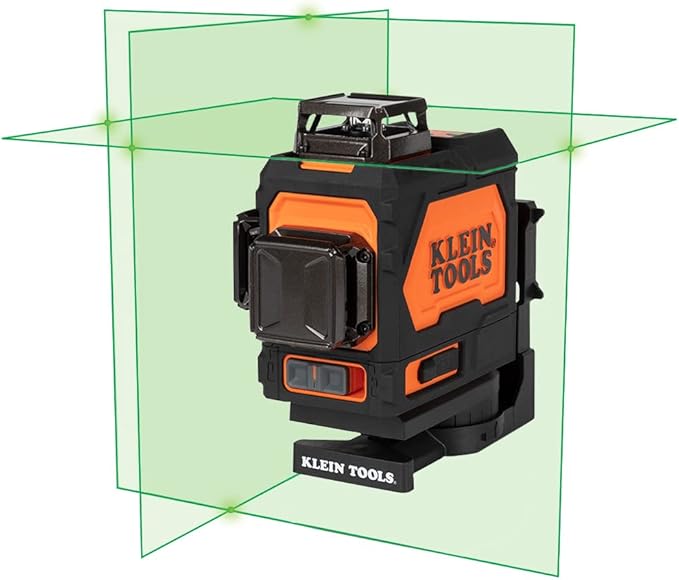 Klein Tools 80184 Laser Level with Tripod Kit, Self-Leveling Green Planar Laser Level and Compact Tripod with Mount, 2-Piece