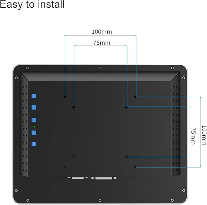 GreenTouch 10.4 Inch PCAP Multi-Touch Touchscreen Monitor - HDMI/VGA/DVI Port Built-in for Kisok - 800 * 600 Resolution