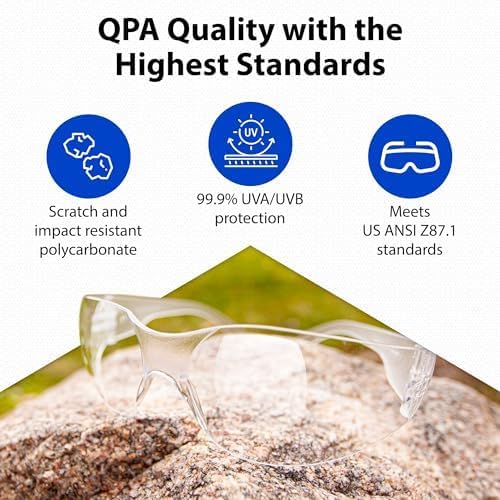 Quest Protective Apparel Safety Glasses - Impact Resistant Lens