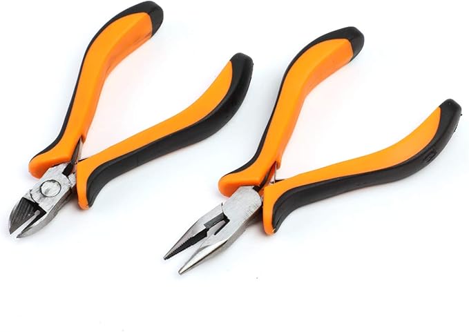 DNA MOTORING 37pcs Handheld Tool & Complete Drill Bits Set, Home Repair Tool Set, Screwdriver, Pliers, Ratchet Bit Driver kit, Maintenance Tools kit, Orange/Black, TOOLS-00035