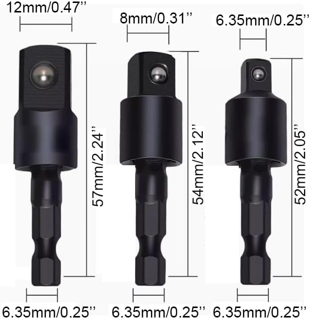 17-Piece Flexible Drill Bit Extension Set with 3 rotatable socket adapters, 2 hex shank 105° right angle drill attachments, 10 short screwdriver bits, and a 90° angled bit with a flexible extension