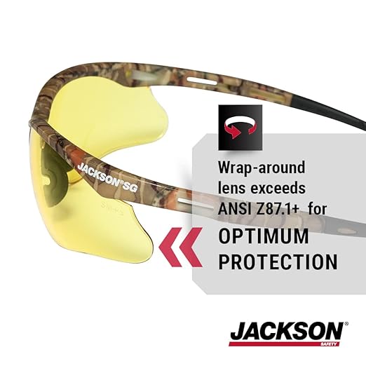 Jackson Safety SG Safety Glasses - Eye Protection for Men & Women - ANSI Z87.1 - Pack of 12 (Multiple Styles)