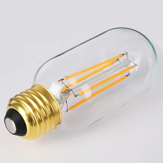Leools E26 LED Bulb 6W Equivalent e26 led Bulb 60 Watt Soft White 3000K Dimmable E26 Edison Bulb AC120V 600lm Tubular T14 LED Bulb for Pendant, Sputnik,Vanity,Chandeliers Pack of 6