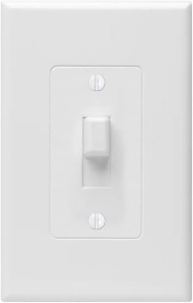 Taymac 2670W Revive Device Wall Plates 1-Gang Masque Decorator Cover, White & MASQUE Decorator Cover, Toggle, White
