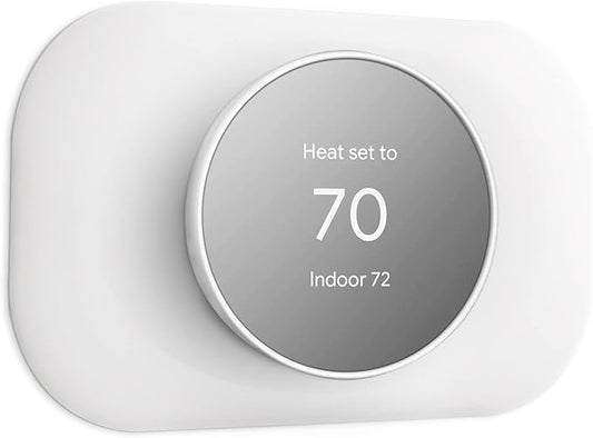 Petrichor Nest Thermostat Wall Plate - Compatible with Google Nest Thermostat 2020 - Nest Thermostat Trim Kit, Nest Thermostat Wall Plate Cover Accessory Easy Installation - Snow