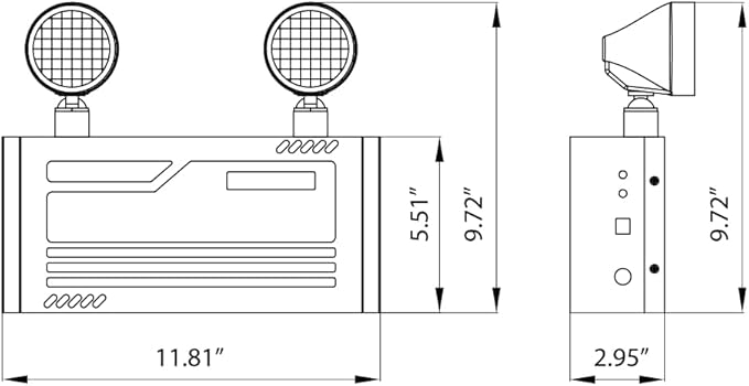 GZRUIYANG Emergency Lights with Remote Capabilities, Battery Pack, 6V DC Output, Commercial Battery Unit Emergency Lights with 2 by 5 watts Head, Up to 700 Lumens