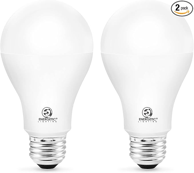 ENERGETIC SMARTER LIGHTING A21 LED Bulb Dimmable, 2600LM Super Bright Light Bulbs, 20W=150W, Cool White 4000K, UL Listed, E26 Base, Damp Rated, 2 Pack
