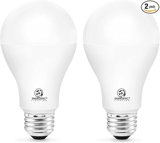 ENERGETIC SMARTER LIGHTING 150 Watt Light Bulb, 2600LM Super Bright Light Bulbs, Dimmable A21 LED Bulb, Soft White 2700K, E26 Standard Base, UL Listed, Damp Rated, 2 Pack