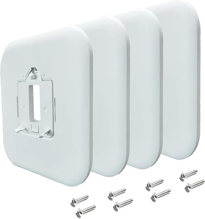 THP2400A1080 Large Cover Plate & Electrical Box Adaptor for T-Series Thermostats, White (4)