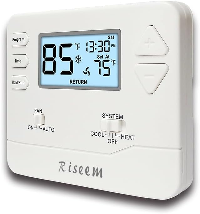 Programmable Thermostat for House,5-1-1 Day Programmable,Multi-Stage,Digital Energy-Saving Thermostat,2 Heat/2 Cool, Advanced Thermostat for Enhanced Home HVAC Systems，White Backlight