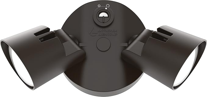 Lithonia Lighting HGX LED 2RH ALO 40K 120 PE DDB M2 HomeGuard Security Flood Lights 1750-2750 Lumens, 2-Light, Photocell Sensor, Dark Bronze (HGX LED 2RH ALO 40K 120 PE DDB M2)
