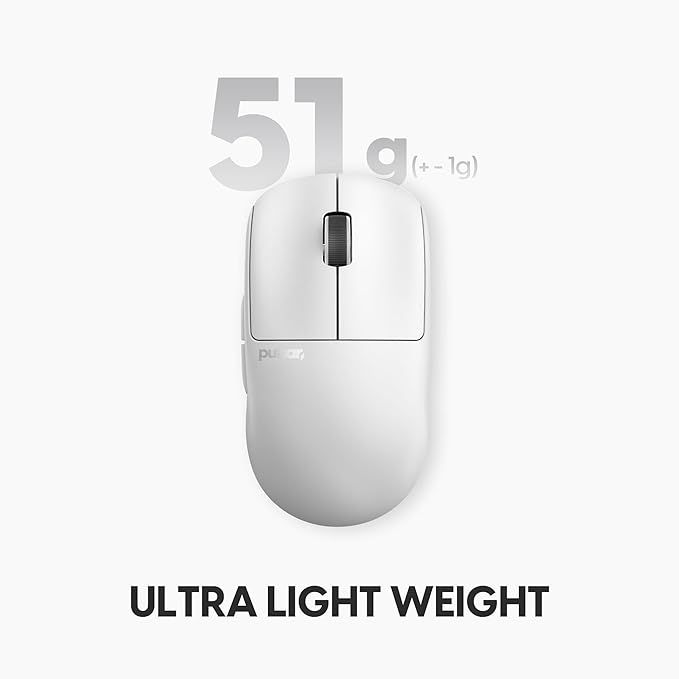 Pulsar Gaming Gears X2 v3 Wireless Gaming Mouse, Ultra Lightweight, Optical Switch, 32000 DPI, 750 IPS, XS-1 Sensor, 8k Compatible (Mini, White)