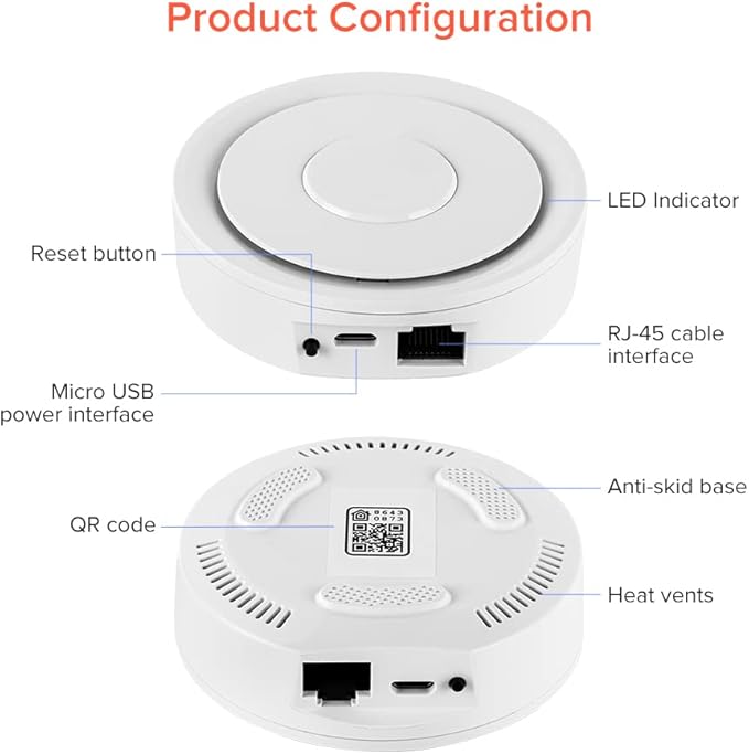 BTF-LIGHTING Wired Zigbee3.0 Tuya Gateway Compatible with AppleHome Alexa Google Home SmartLife TuyaSmart APP Work with ZigBee Smart Device for Living Room Kitchen Bedroom