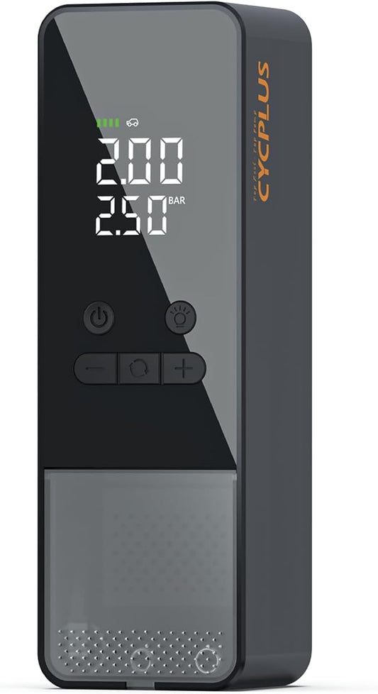 CYCPLUS Tire Inflator Portable Air Compressor - 150PSI Cordless Air Pump with Digital Tire Pressure Gauge, Auto Shut Off, DC/AC 2-in-1 for Car/Motorcycle/E-Bike/Ball