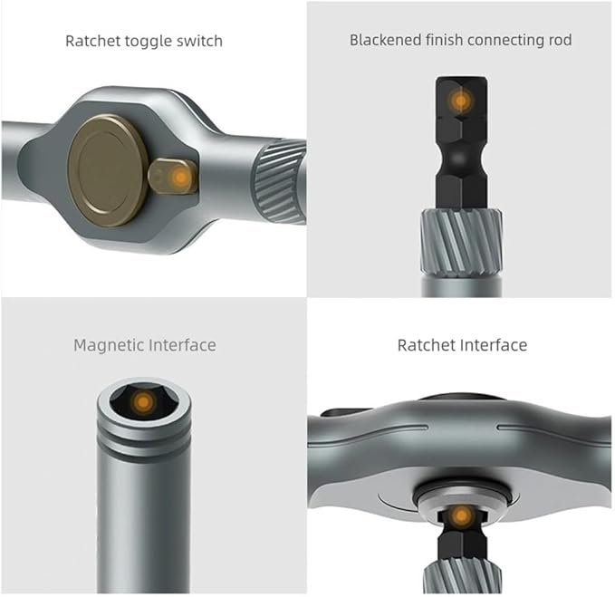 Duke Rs1 24-In-1 Multi-Function Ratchet Screwdriver Set, 24 In 1 Magnetic Ratchet Screwdriver Set, With Multifunctional Reversible High Torque Drive Handle, Portable Storage, Labor-Saving Design (1)