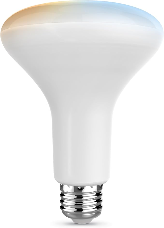 Feit Electric BR30 Smart LED Light Bulb, 60W Equivalent, Tunable White, Wi-Fi Enabled, Alexa & Google Home Compatible, E26 Base, 90+ CRI, Non-Dimmable, 800 Lumens, 25,000-Hour Lifetime, BR30/CCT/CA/AG