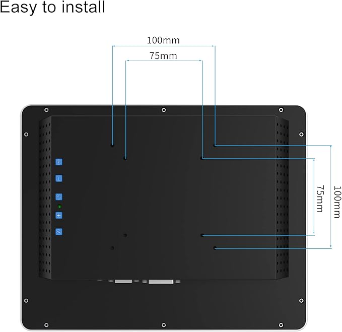 GreenTouch 12.1 Inch PCAP Multi-Touch Touchscreen Monitor - HDMI/VGA/DVI Port Built-in for Kisok - 1024 * 768 Resolution
