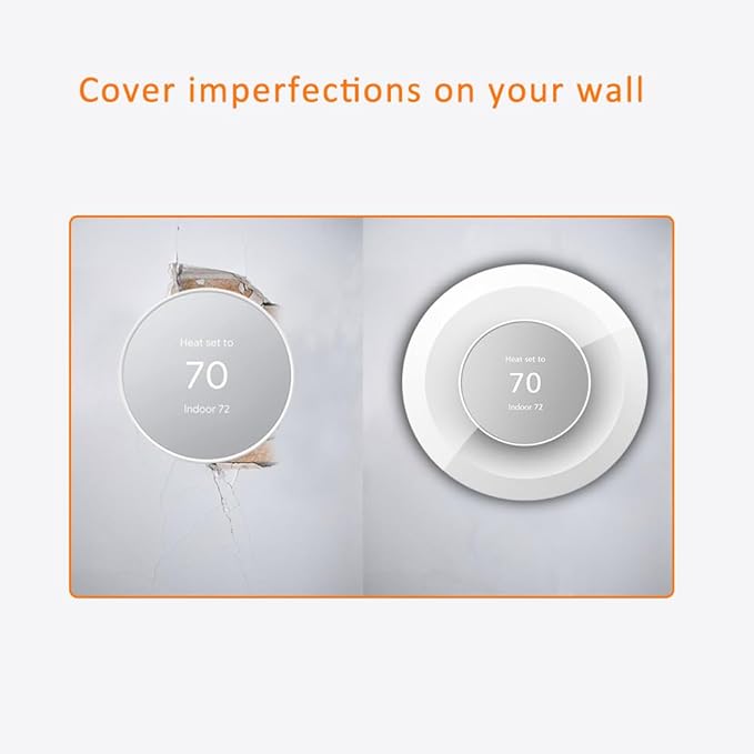 Wall Plate Made for The Nest Thermostat 2020 | Google Nest Thermostat Trim Kit Accessory | Easy Installation | Snow