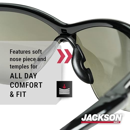 Jackson Safety SG Safety Glasses - Eye Protection for Men & Women - ANSI Z87.1 - Pack of 12 (Multiple Styles)