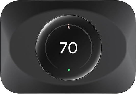 Nest Thermostat Wall Plate Cover Replacement Compatible with Google Nest Learning Thermostat (4th Gen), Practical Nest Learning Thermostat 4 Trim Kit, Snap fit Design (Black, 1 Pack)