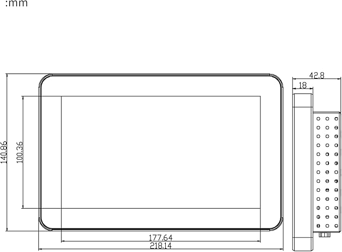 GreenTouch 8 Inch Multi-Point Capacitive Touch Screen Display -1024 * 600 Resolution -HDMI/VGA Input Silver Bezel