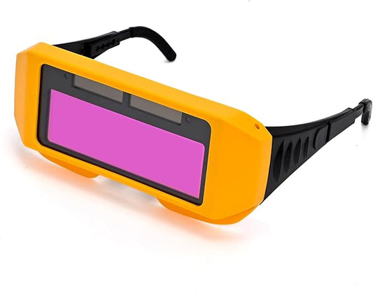 Welding Glasses Auto Darkening Welding Goggles with Adjustable Shade, Safety Eyes Protective Welder Glasses with 2 Sensors for TIG MIG MMA Plasma