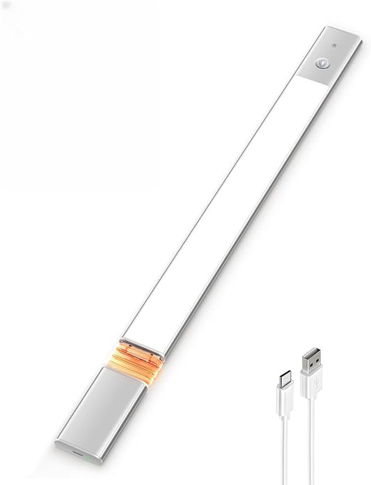 EZVALO Under Cabinet Lighting, 2200mAh Rechargeable Battery, 76 LEDs Dimmable Closet Lights, 3 Color Temps, Motion Sensor Light Indoor for Kitchen, Wardrobe