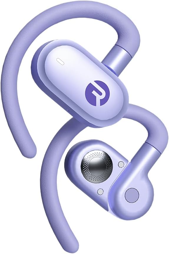 Raycon Everyday Open Earbuds – True Wireless Open Ear Bluetooth Headphones, Hook Design, IPX5 Water Resistant, 40 Hours of Battery Life (Purple)
