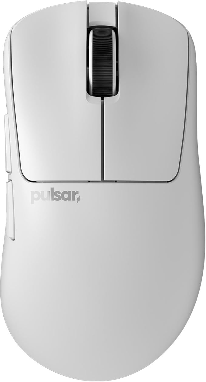 Pulsar Gaming Gears Xlite v4 Wireless Gaming Mouse, Ultra Lightweight 2.04 oz (58g), Ergonomic, Optical Switch, 32000 DPI, 750 IPS, XS-1 Sensor, 8k Compatible (Large, White)
