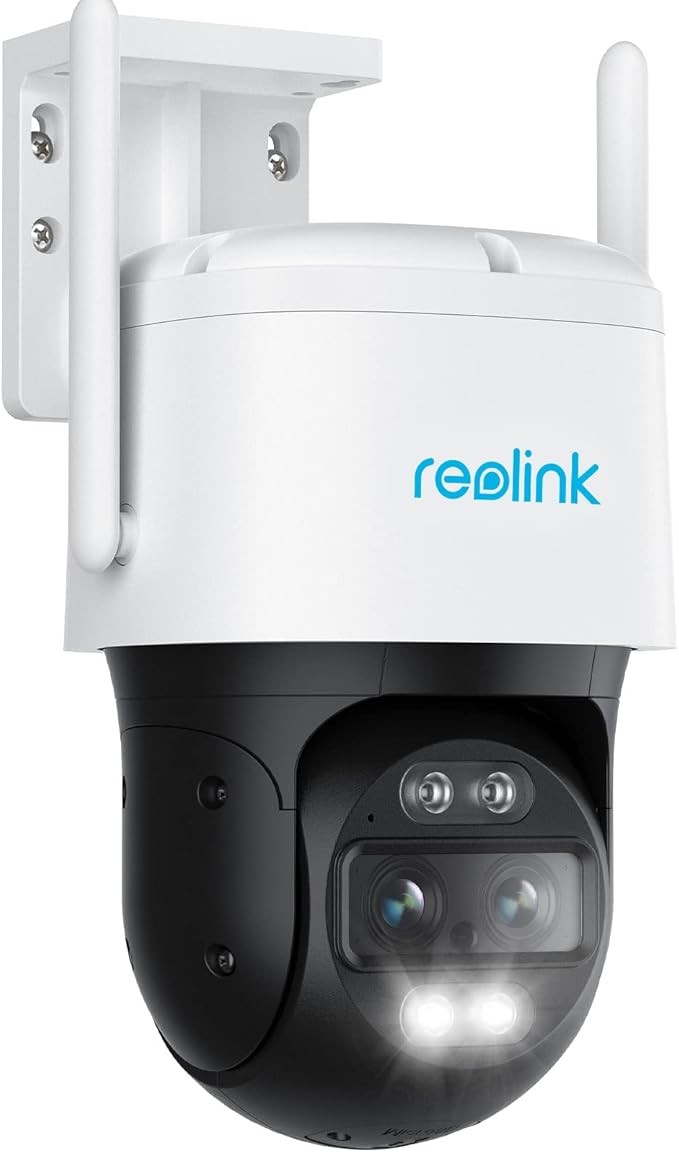 REOLINK 4K Wired WiFi Outdoor Security Camera, 8MP Dual Lens, 360 PTZ Camera, Auto Tracking, 2.4/5GHz Wi-Fi Smart Person/Vehicle/Animal Detection, 6X Hybrid Zoom, Color Night Vision, TrackMix WiFi