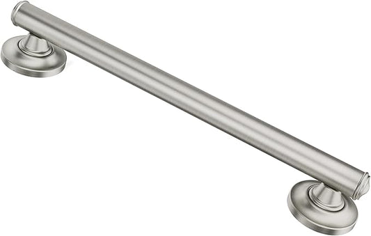 Moen LR8724D1GBN Bathroom Safety 24-Inch Designer Bathroom Grab Bar with Curled Grip, Brushed Nickel