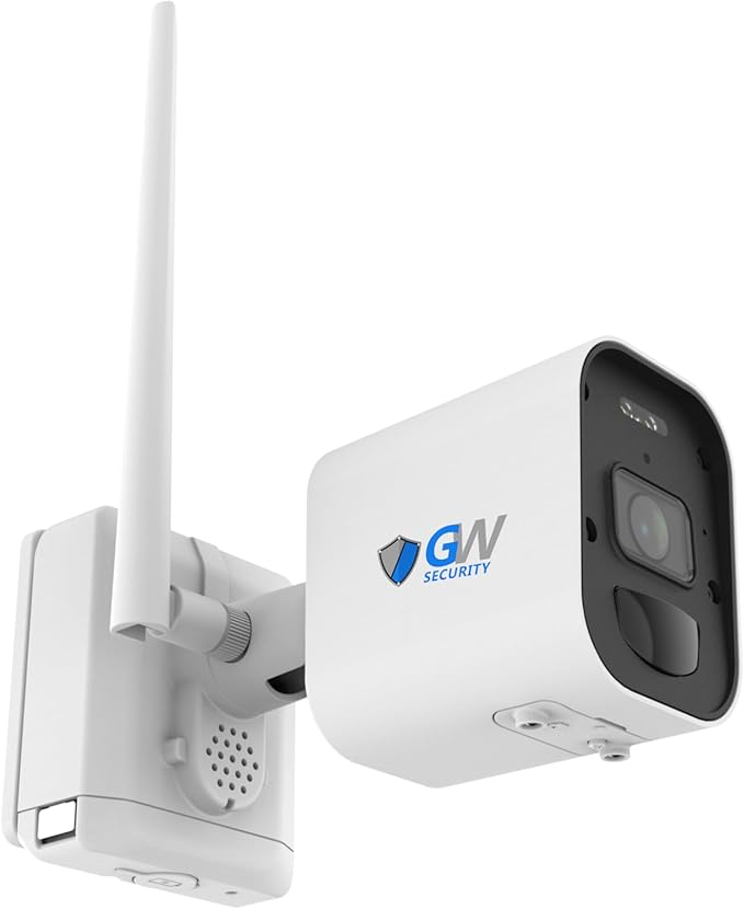 GW Security 8 Channel 4K WiFi Security Camera System, 8ch 4K NVR with 4 x 8MP WiFi Wireless Bullet Two-Way Audio Security Cameras, Spotlight Color Night Vision, Outdoor Indoor Surveillance