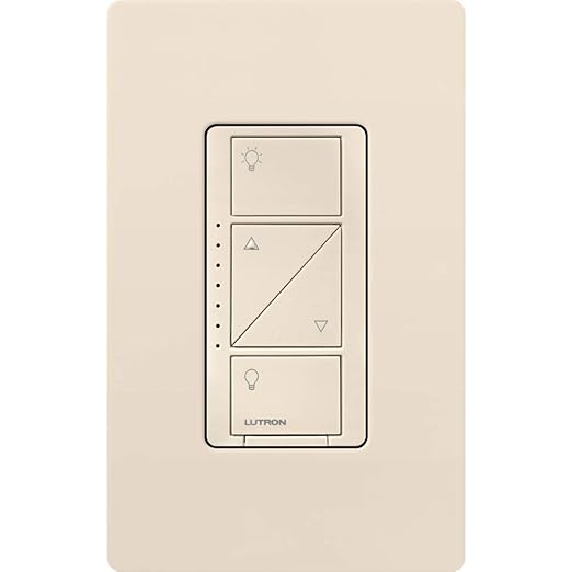 Lutron Caseta Original Smart Dimmer Switch (Lutron Smart Hub Required), for LED Lights, 150 Watt, Single-Pole/3-Way, No Neutral Required, PD-6WCL-LA, Light Almond, 6 Pack