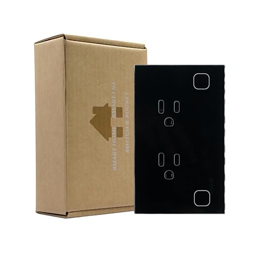 Smart Wall Outlet ,Energy Monitoring,2.4GHZ WiFi Socket FCC,Work with Tuya/Alexa/Google Assistant No Hub Required,Black