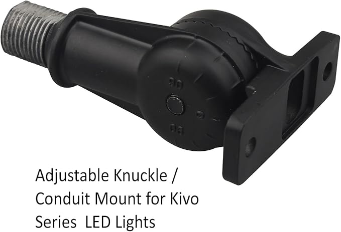 RuggedGrade Knuckle Conduit Mount for 30W to 80W Kivo & Kivo II Series | LED Flood Light | Durable Aluminum Mounting Arm | Outdoor LED Fixtures | DLC 5.1 Premium