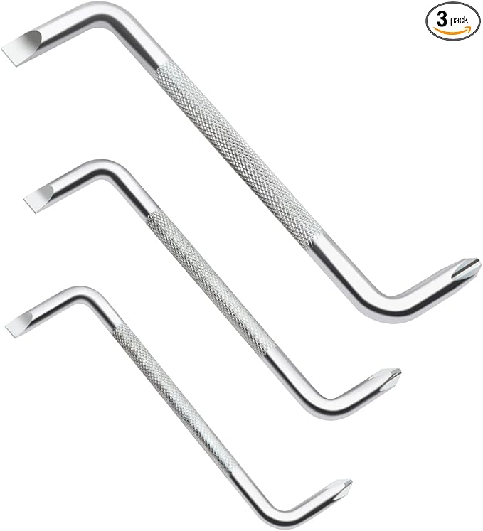 ROTATION 3pcs Offset Screwdriver Set, Head Screwdriver Set with Magnetic, Z-type Screw Drive with Philips and Flathead