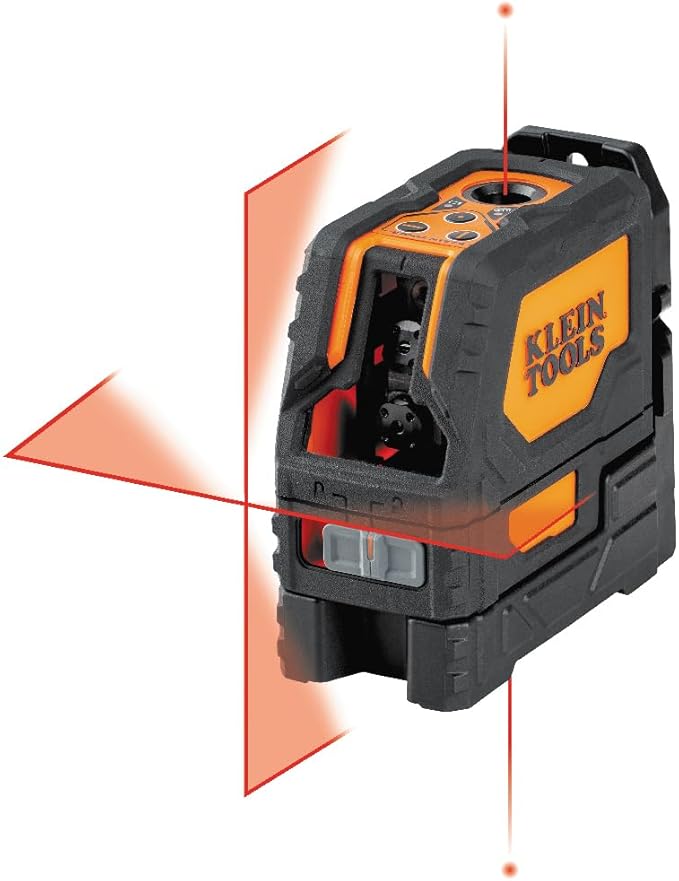 Klein Tools 93LCLS Self-Leveling Laser Level with Bright Red Cross Lines and Plumb Spot, Magnetic and Ceiling Clamp Mounting
