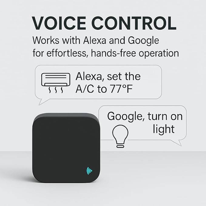 IR RF Smart Hub, Wi-Fi Universal Remote for TV, AC, Alexa, Google Home