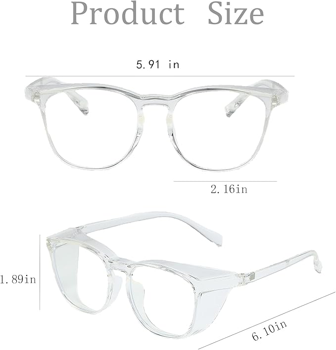 Safety Glasses for Men Women, Anti Fog Safety Goggles Comfortable Blue Light Blocking UV Protective Adult Nurse