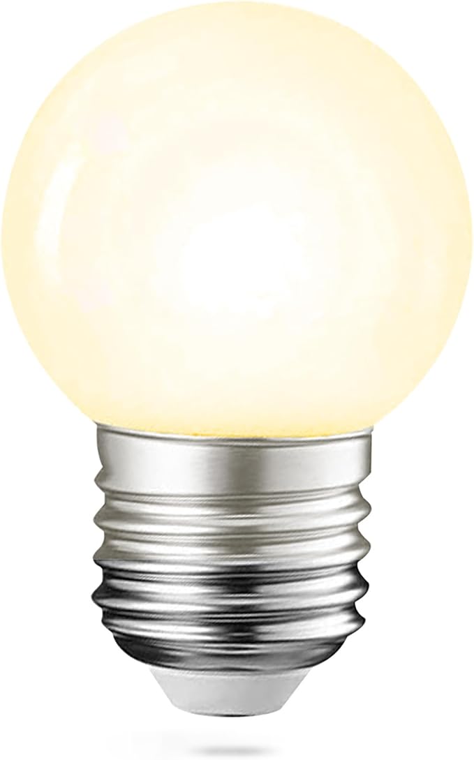 Full Spectrum Light Bulb, LED Light Bulb G45 Small Lightbulbs E26 White 5W Eq 40W Sunlight Night Appliance Bulb for Home, Growing, Plant, Freezer, Lamp (1 Natural White Bulb)