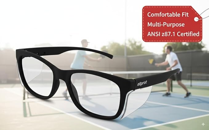 BOSS - Safety Glasses Protective Eyewear for Men and Women - ANSI z87.1 Safety Glasses - Impact Resistant, Comfortable Eye Protection for Industrial, Construction, Consumer, and Sports