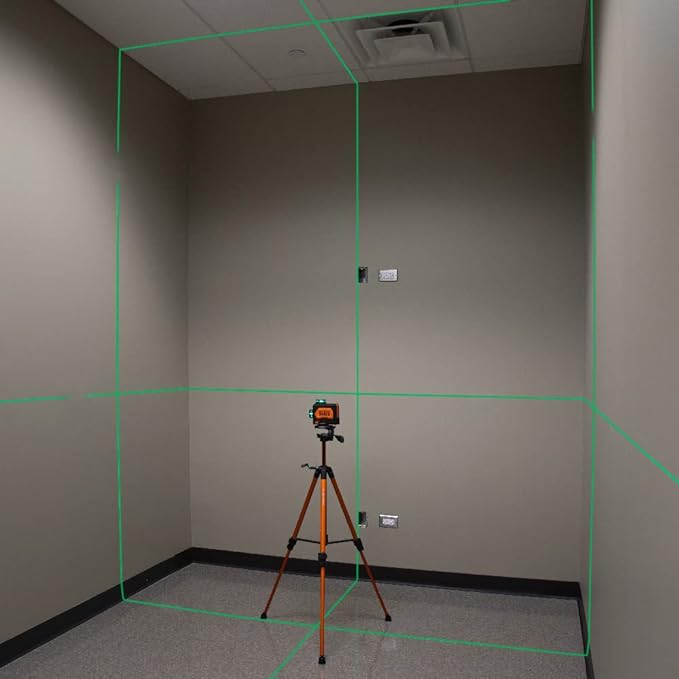 Klein Tools 80184 Laser Level with Tripod Kit, Self-Leveling Green Planar Laser Level and Compact Tripod with Mount, 2-Piece