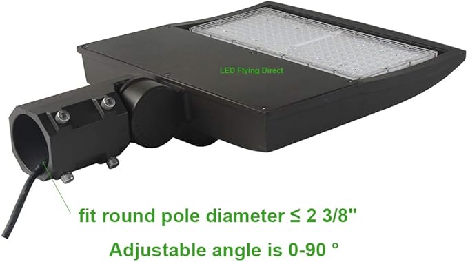 480V 150W High Voltage LED Shoebox Lights, LED Parking Lot Lighting, AC 200-480V LED Pole Area Lights, 450W MH/HPS Equiv, 5000K, Surge Protection Included, DLC UL Approved