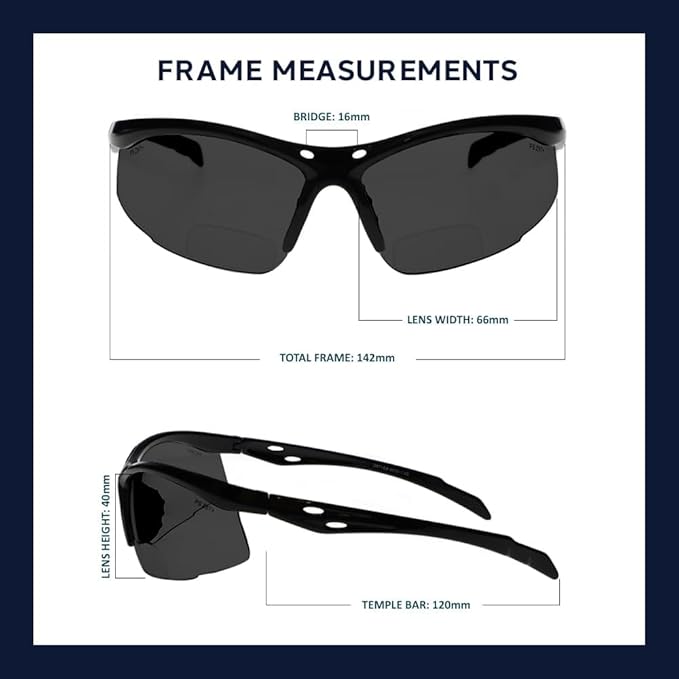 Bifocal Safety Glasses - Safety Glasses with Readers for Healthcare, Woodworkers, Motorcyclists, Workshop - Ansi Z87+
