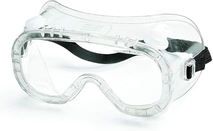 Technician Splash Goggles with Clear Lens – ANSI Z87.1+ Certified, 390° Cap Vents, Indirect Ventilation for Dust & Chemical Splash Protection