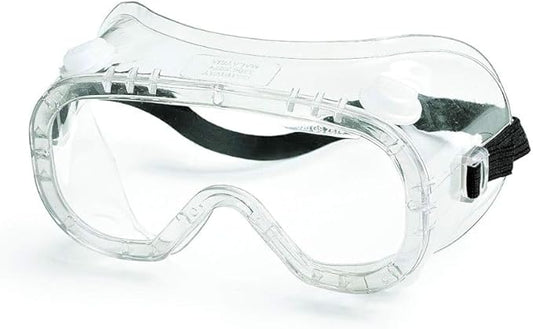 Technician Splash Goggles with Clear Lens – ANSI Z87.1+ Certified, 390° Cap Vents, Indirect Ventilation for Dust & Chemical Splash Protection