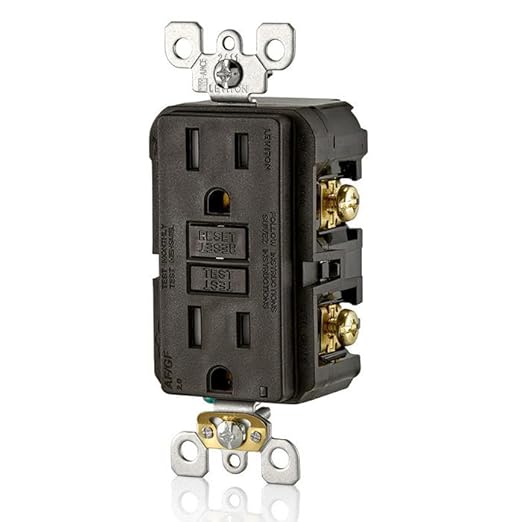 Leviton Dual-Function AFCI/GFCI Outlet, 15 Amp, Self Test, Tamper-Resistant with LED Indicator Light, Protection from Both Electrical Shock and Electrical Fires in One Device, AGTR1, Brown