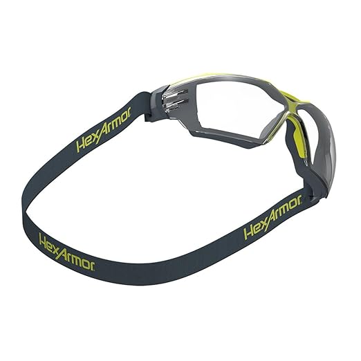 HexArmor MX350 Clear Anti Fog Eyewear with Cloth Strap