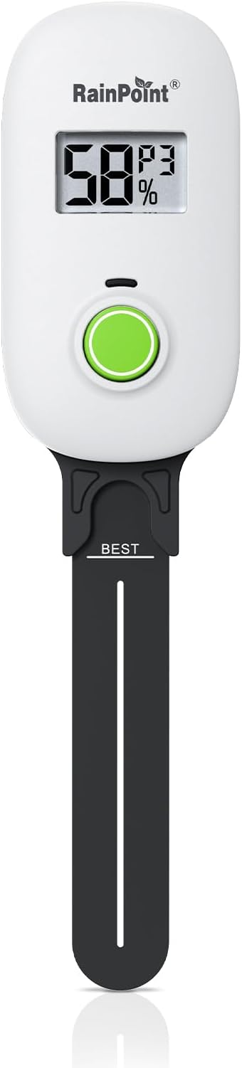 RAINPOINT Smart Digital Wireless Plant Moisture Meter Houseplant Indoor,WiFi Hub Needed,Capacitive Probe,Leave-in Soil Hygrometer Sensor,Real-time Monitor Humidity Tester Outdoor Gardening